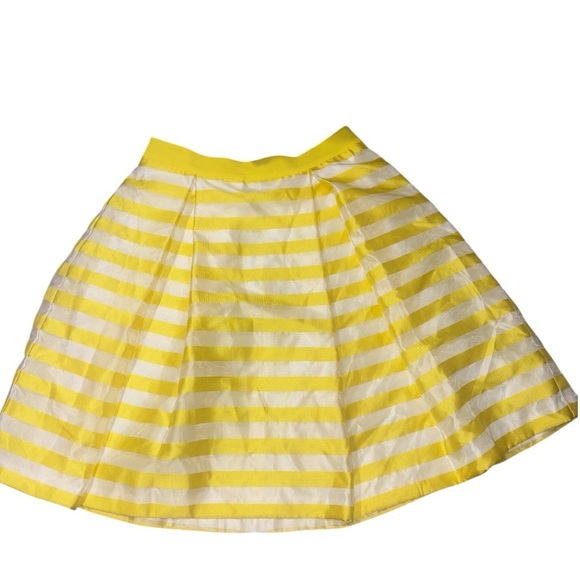 Vince Camuto Lemon Striped A-Line Skirt - Picture 3 of 5